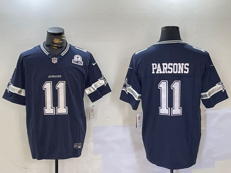 Men Dallas Cowboys #11 Parsons Blue 2024 Nike Three generations Vapor Limited NFL Jersey style 9->dallas cowboys->NFL Jersey